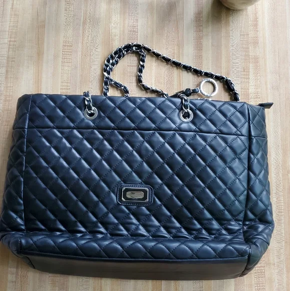 Catherine Malandrino Quilted Leather Satchel - Picture 1 of 8